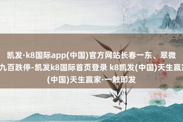 凱發·k8國際app(中國)官方網站長春一東、翠微股份、上海九百跌停-凱發k8國際首頁登錄 k8凱發(中國)天生贏家·一觸即發