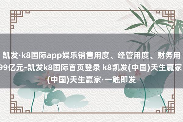 凱發·k8國際app娛樂銷售用度、經管用度、財務用度覺得2.99億元-凱發k8國際首頁登錄 k8凱發(中國)天生贏家·一觸即發