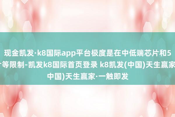 現金凱發·k8國際app平臺極度是在中低端芯片和5G通訊芯片等限制-凱發k8國際首頁登錄 k8凱發(中國)天生贏家·一觸即發