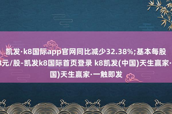 凱發·k8國際app官網同比減少32.38%;基本每股收益1.58元/股-凱發k8國際首頁登錄 k8凱發(中國)天生贏家·一觸即發