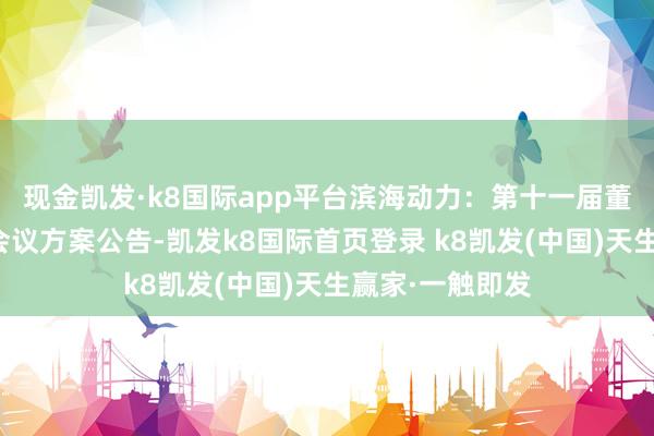 現金凱發·k8國際app平臺濱海動力：第十一屆董事會第十七次會議方案公告-凱發k8國際首頁登錄 k8凱發(中國)天生贏家·一觸即發