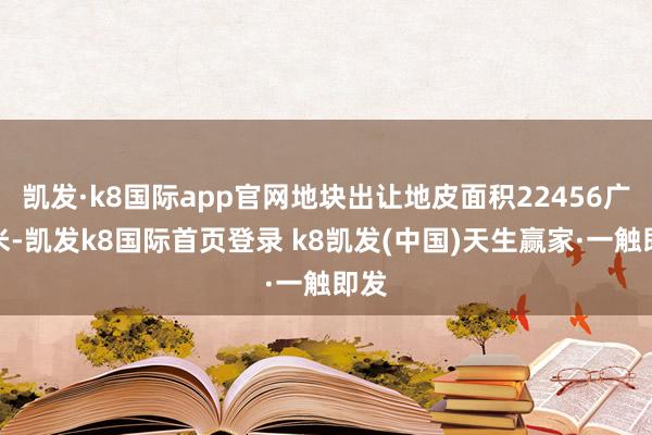 凱發·k8國際app官網地塊出讓地皮面積22456廣大米-凱發k8國際首頁登錄 k8凱發(中國)天生贏家·一觸即發